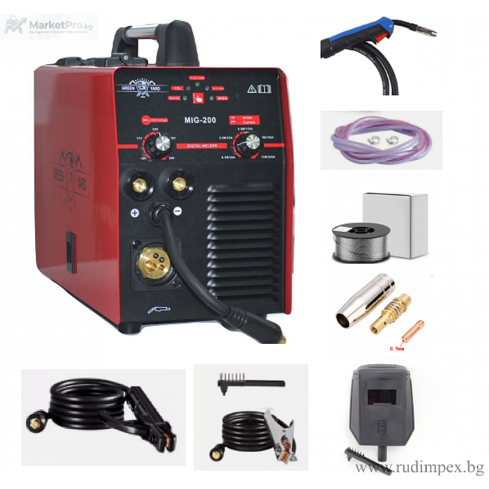 3 in 1, Alimentator de sarma si invertor electric cu functie Argon, combinat MIG/MMA/LIFT TIG, Argon, 200A, 7,5 kVA, profesional - 2 ani garantie | Rudimpex.com - GY195