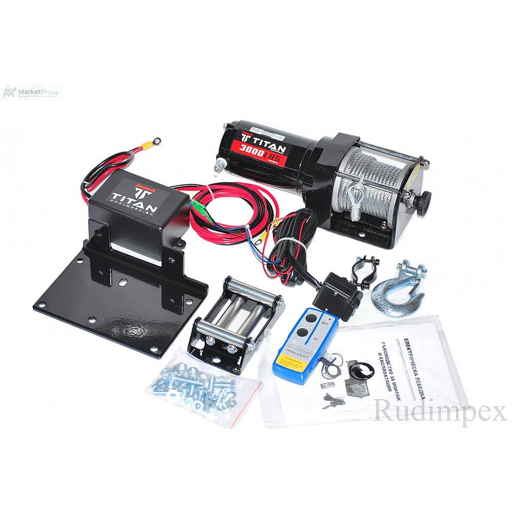 Naviják 1366 kg, 12V, elektrický, Titan - GY00005244 Naviják 1366 kg, 12V, elektrický, Titan - GY00005244