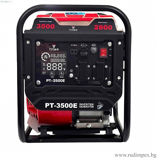 Инверторен генератор за ток TITAN PT-3500E, 3.5 kW, бензинов - PT3500E
