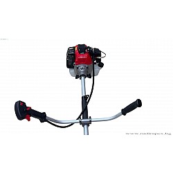 Roçadeira potente GREENYARD-52 cc - 1,64 kW com haste removível - fio - lâmina de três dentes - selim - lâmina circular - correia - óleo - GY521652-2