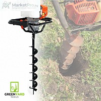 Моторен свредел за дупки, бензинов, Greenyard, 52 куб.см