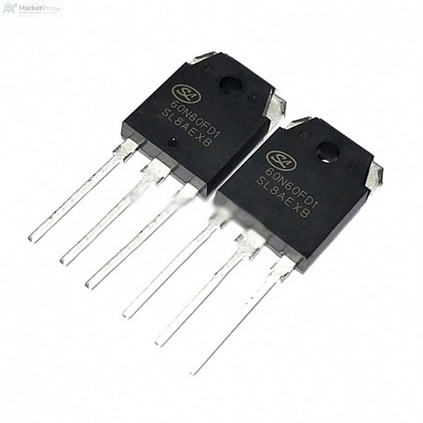 Transistor IGBT 60N60FD1 avec tension collecteur-émetteur 600 V, courant collecteur 60A, boîtier TO247-3 - 60N60FD1