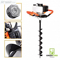 Моторен свредел за пробиване GreenYard, 52куб.см, свредло φ150 mm